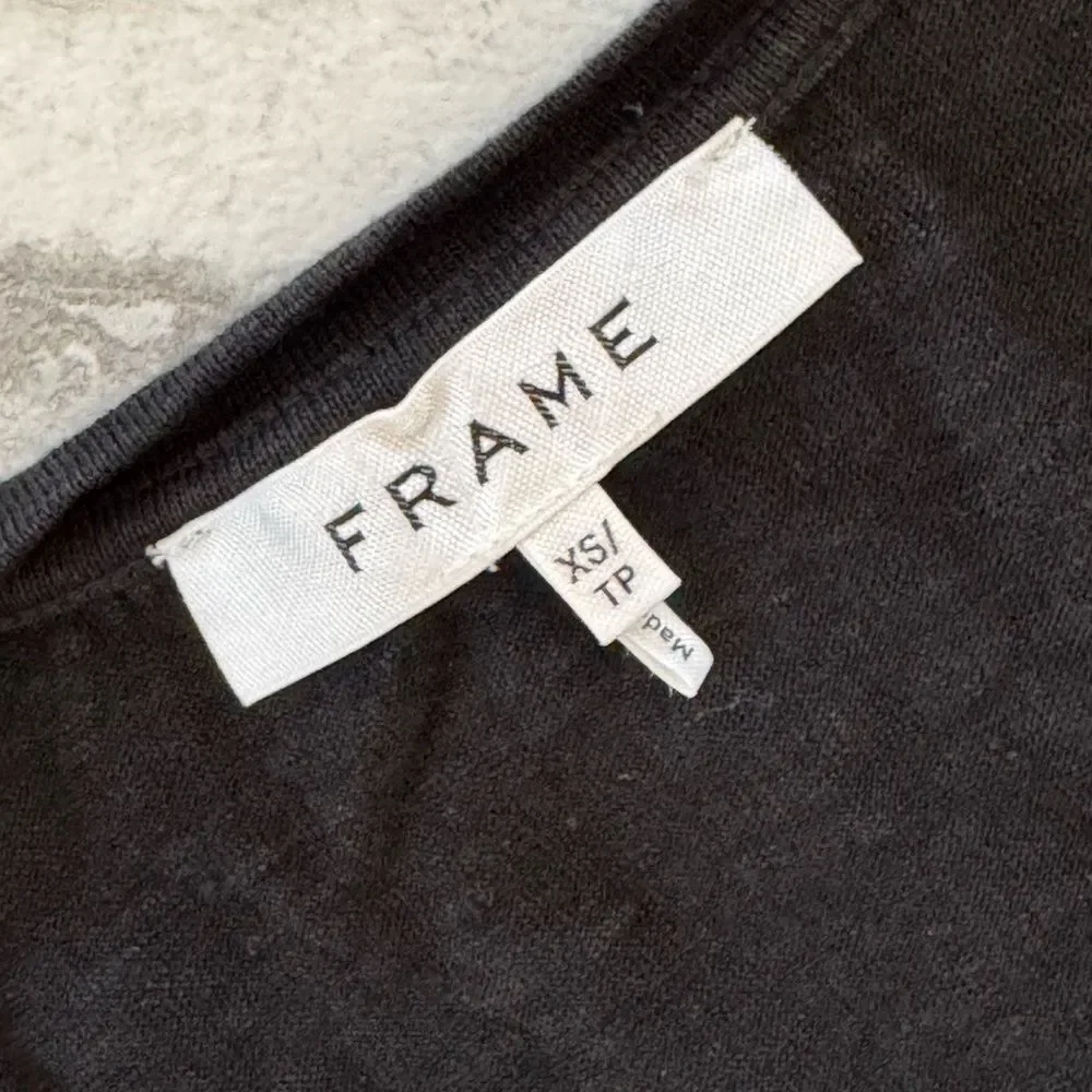 FRAME Easy Scoop Linen Top - Picture 4 of 4